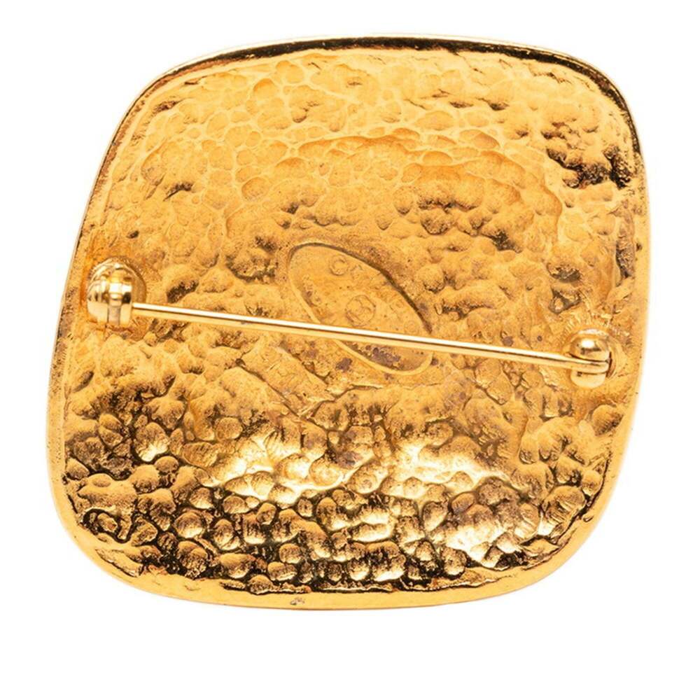 CHANEL Authentic Gold Logo Brooch - Picture 2 of 3